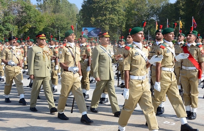 CJCSC reviewing Passing Out Parade of 133rd PMA Long Course at Pakistan Military Academy, Kakul.