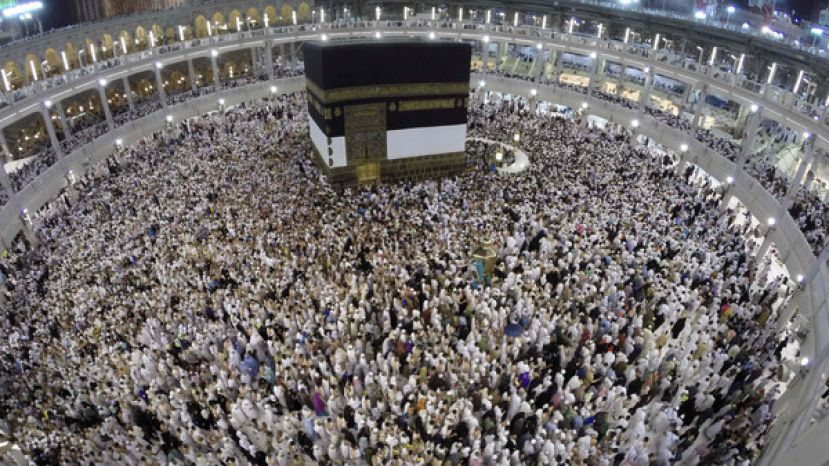 Muslim pilgrims pray around the holy Kaaba at the Grand Mosque, during the annual hajj pilgrimage in Mecca September 30 2014.