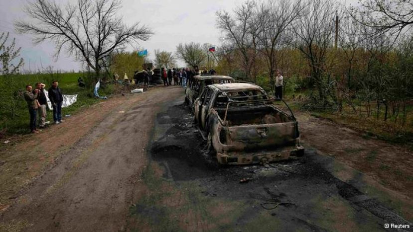Russia, Ukraine officials blame each other for deadly shootout in eastern Ukraine