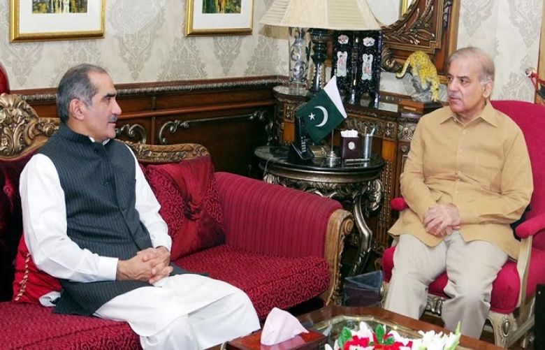 Federal Minister for Railways Khwaja Saad Rafique  and Chief Minister Punjab Shahbaz Sharif