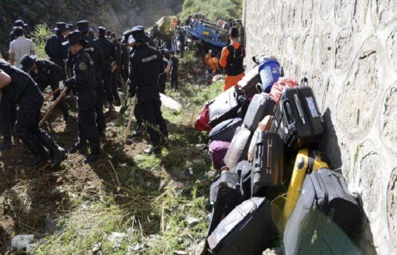 China: 20 people killed as bus falls off cliff