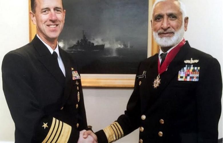 Chief of Naval Staff Admiral Muhammad Zakaullah with Chief of Naval Operations Admiral John Richardson