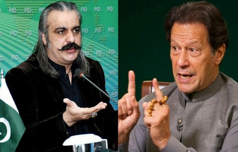 Incarcerated Pakistan Tehreek-e-Insaf (PTI) founder Imran Khan and Khyber Pakhtunkhwa Chief Minister Ali Amin Gandapur