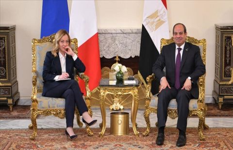 Italian Prime Minister Giorgia Meloni and Egyptian President Abdel Fattah el-Sisi