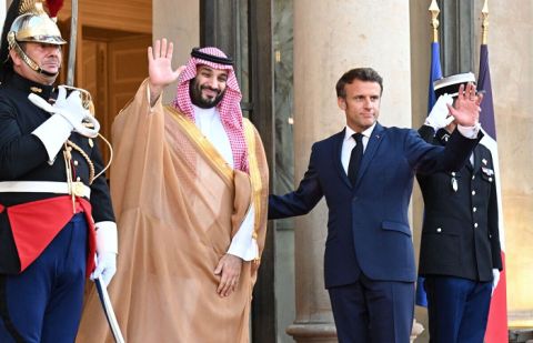 Saudi Arabia’s Crown Prince Mohammed bin Salman & French President Emmanuel Macron