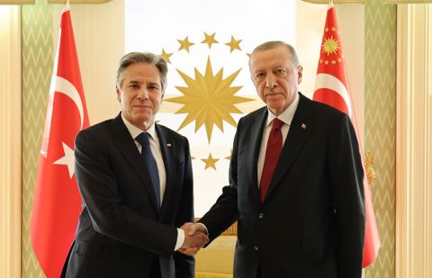 US Secretary of State Antony Blinken  meets Turkish President Recep Tayyip Erdogan
