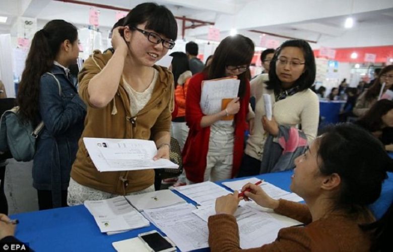 There are nearly as many Chinese people doing full-time masters degrees