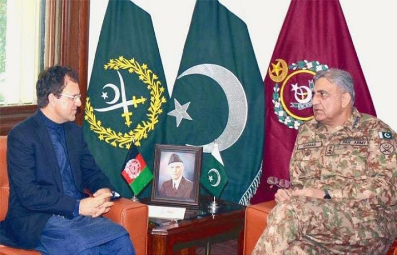 Chief of the Army Staff (COAS) Gen Qamar Javed Bajwa met Afghan Ambassador Dr Omar Zakhilwal