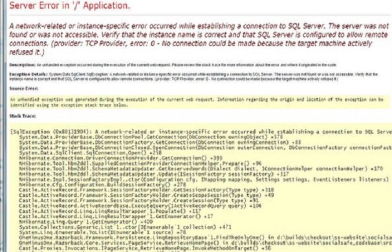 Users attempting to access SocialSafe and other sites were met with error messages