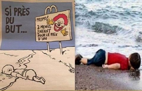 Charlie Hebdo mocks death of Syrian child Aylan Kurdi