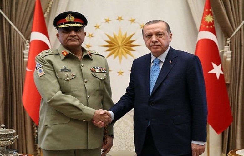 Chief of Army Staff General Qamar Javed Bajwa met with Turkish President Recep Tayyip Erdoğan 