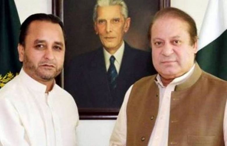 former Prime Minister Nawaz Sharif and  Chief Minister Gilgit-Baltistan Hafiz Hafeez-ur-Rehman 