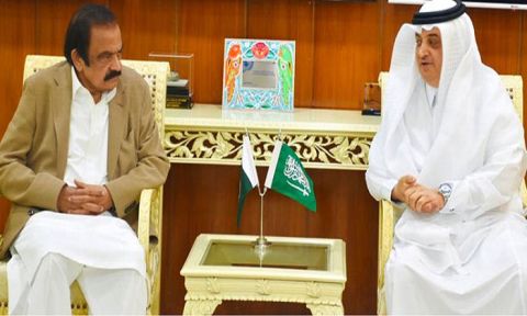 Saudi Ambassador Nawaf bin Said Al-Malki & Rana Sanaullah 