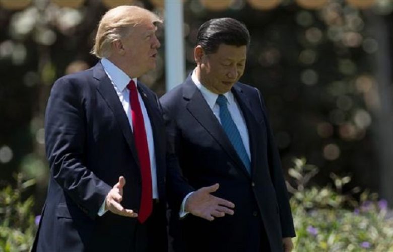 US President Donald Trump with Chinese President Xi Jinping