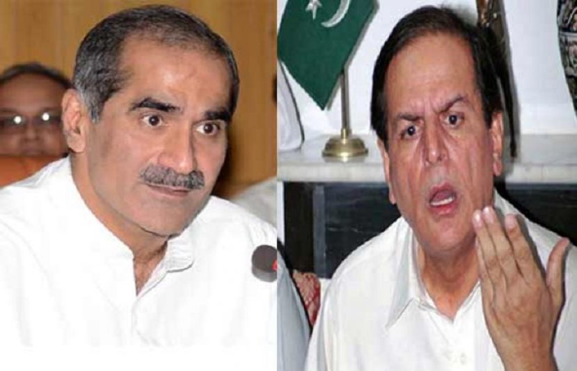 Saad Rafique and Javed Hashmi  jointly addressed the media in Multan