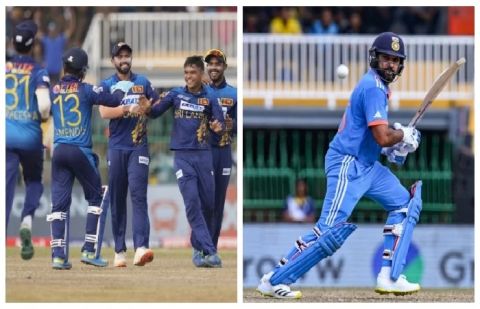 Sri Lanka’s Wellalage, Asalanka spin out India for 213