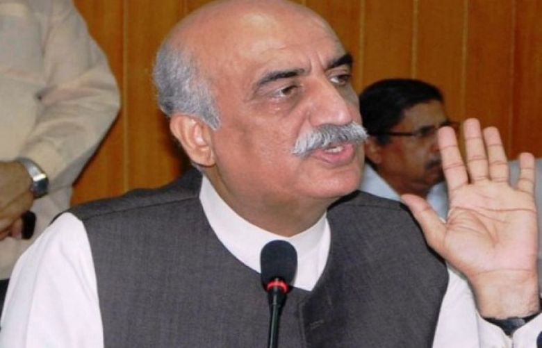 Leader of opposition in the National Assembly Syed Khursheed Shah