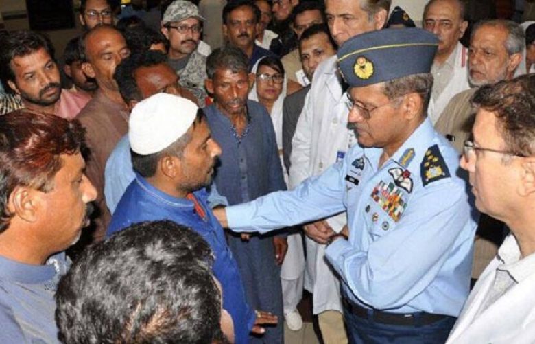 Air Chief Visits Jinnah Hospital to See Bahawalpur tragedy Injured