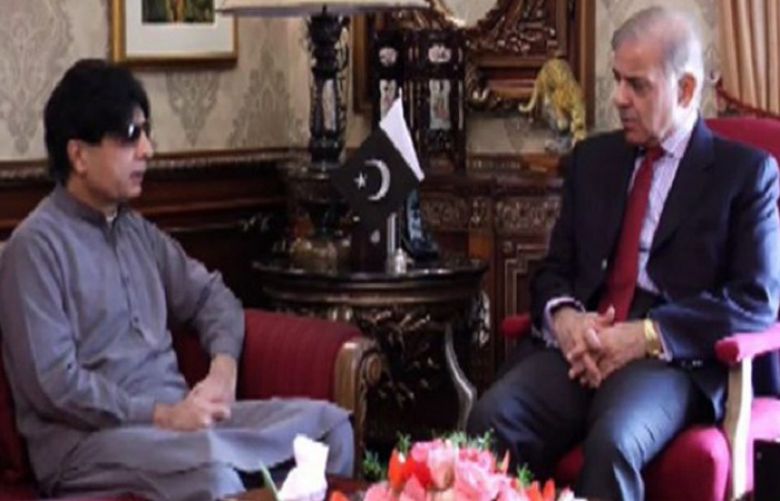 Former Interior Minister Chaudhry Nisar Ali Khan  and Chief Minister of Punjab Shehbaz Sharif 