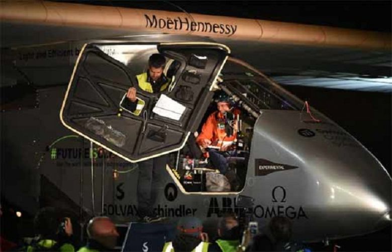 Solar-powered plane lands in California after Pacific crossing