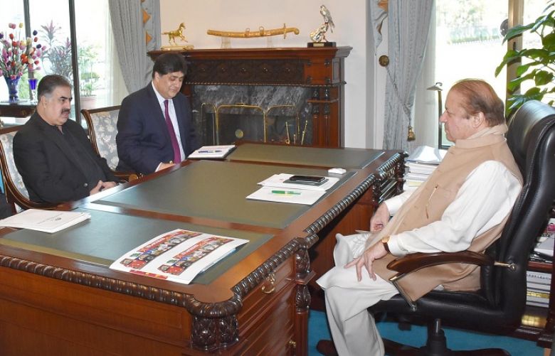 CM Balochistan Nawaz Sanaullah Khan Zehri called on PM Nawaz Sharif at PM House