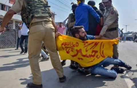 Indian authorities had tightened restrictions in Srinagar, Badgam, Baramulla and other areas to stop people from taking out Muharram processions.