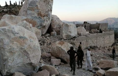 Incident of a rockslide in Khyber Pakhtunkhwa's Mohmand district