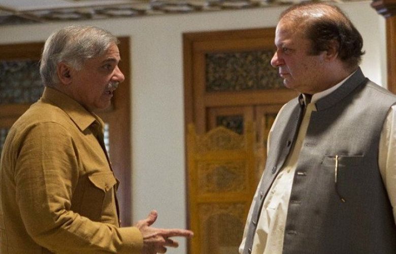 Prime Minister Nawaz Shairf in a conversation with his brother and Punjab Chief Minister Shehbaz Sharif.