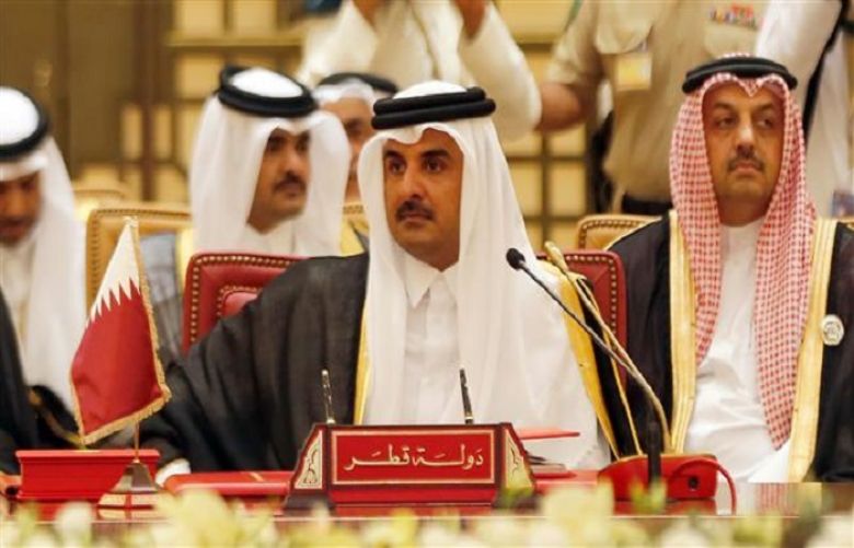 This file photo taken on December 06, 2016 shows Emir of Qatar Sheikh Tamim bin Hamad Al Thani attending a Persian Gulf Cooperation Council (GCC) summit in the Bahraini capital, Manama. 
