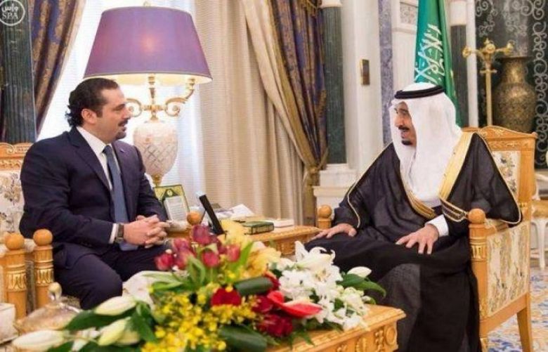 Saudi king meets outgoing Lebanese PM Hariri