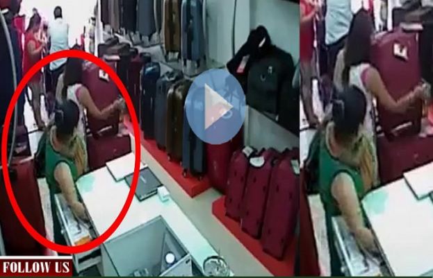 Thief stealing cash from 5 shop locker caught on Cctv footage