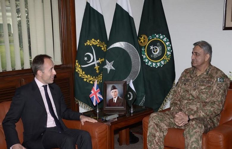 British High Commissioner Thomas Drew held a meeting with Chief of Army Staff General Qamar Javed Bajwa