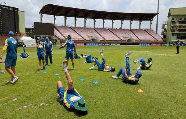 Pakistan team begins training ahead of Sri Lanka series