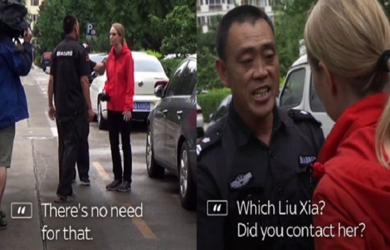 Security guards rough up reporters who try to visit Liu Xia&#039;s home