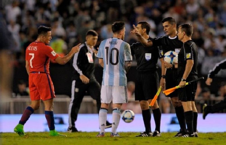 Messi is alleged to have confronted linesman Dewson Silva