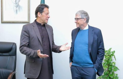 Prime Minister Imran Khan and  Bill  Gates 