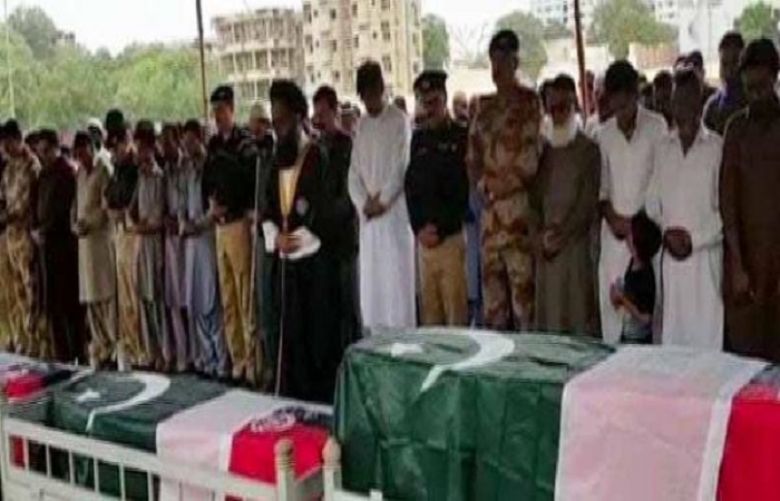 Funeral prayers of slain policemen offered in Karachi