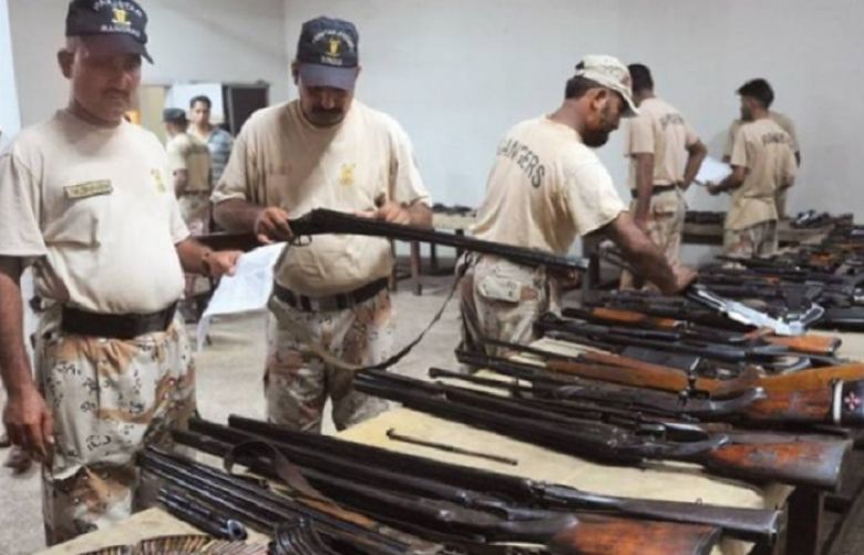 Rangers seize weapons dumped by Lyari gangsters