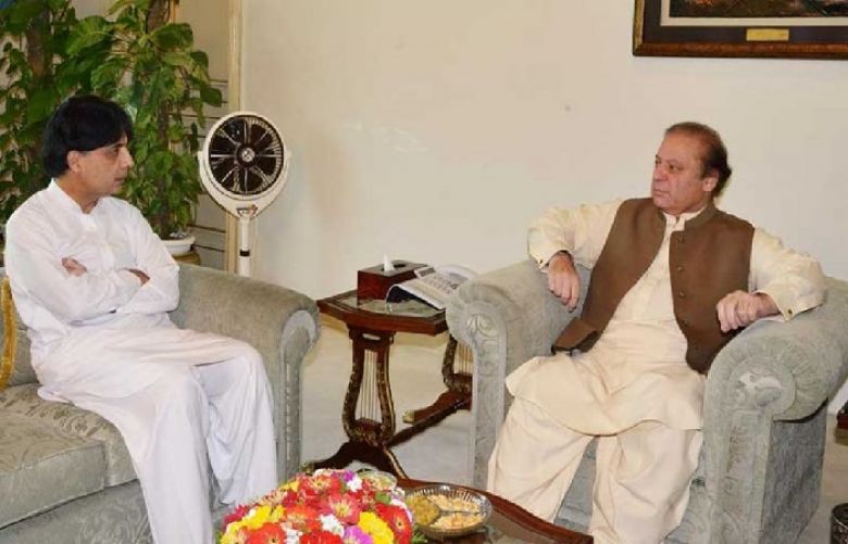 Prime minister Nawaz, Interior minister Nisar meet in Islamabad