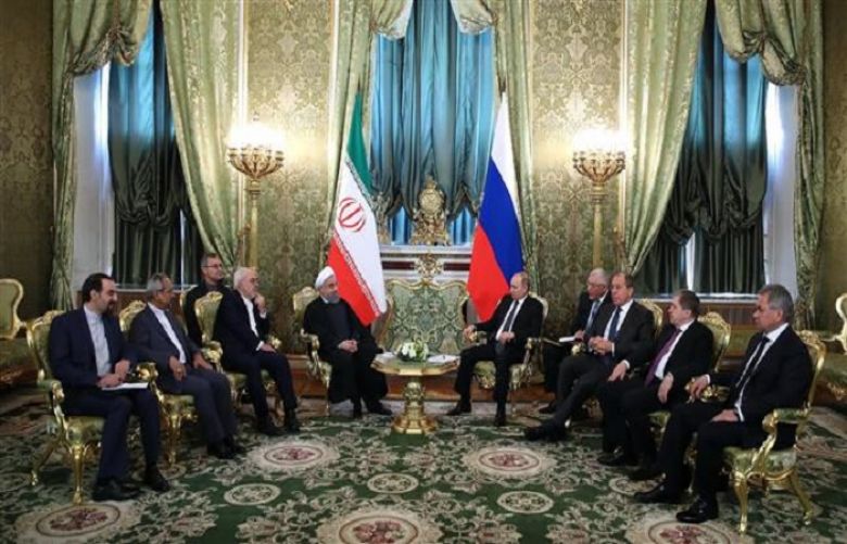 Iranian President Hassan Rouhani and Russian President Putin
