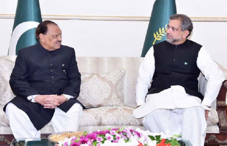 President Mamnoon Hussain and Prime Minister Shahid Khaqan Abbasi