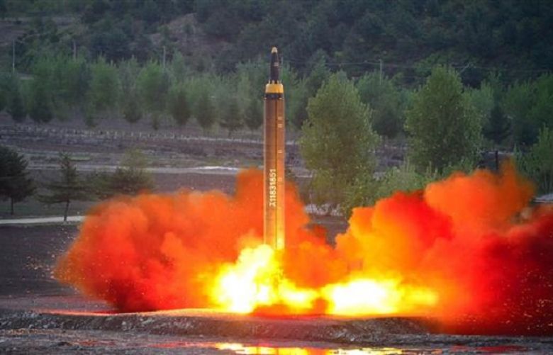 North Korea test-fires what appears to be ballistic missile