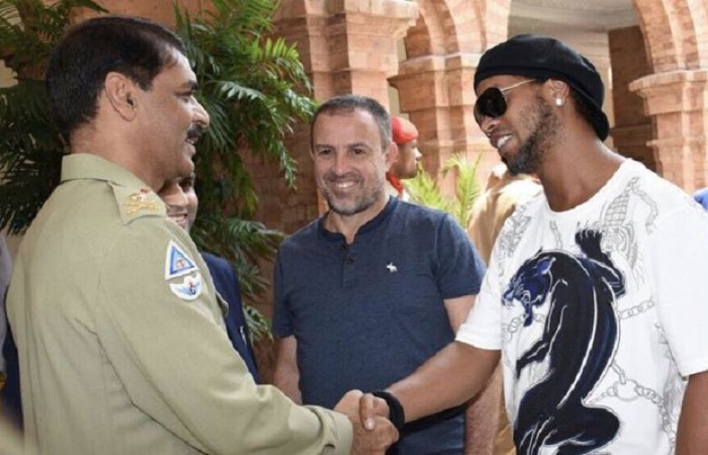 DG ISPR thanks ‘Ronaldinho and Friends’ for Pakistan visit