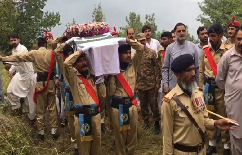 Lt Arsalan Alam Shaheed buried with full military honours in native village