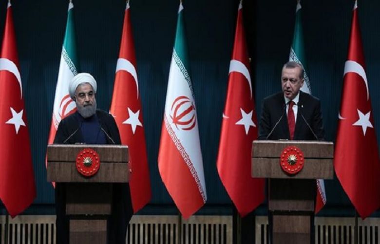 Iranian President Hassan Rouhani and his Turkish counterpart Recep Tayyip Erdogan 