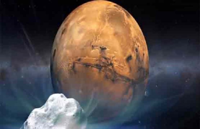 Comet the size of a small mountain whizzed past Mars
