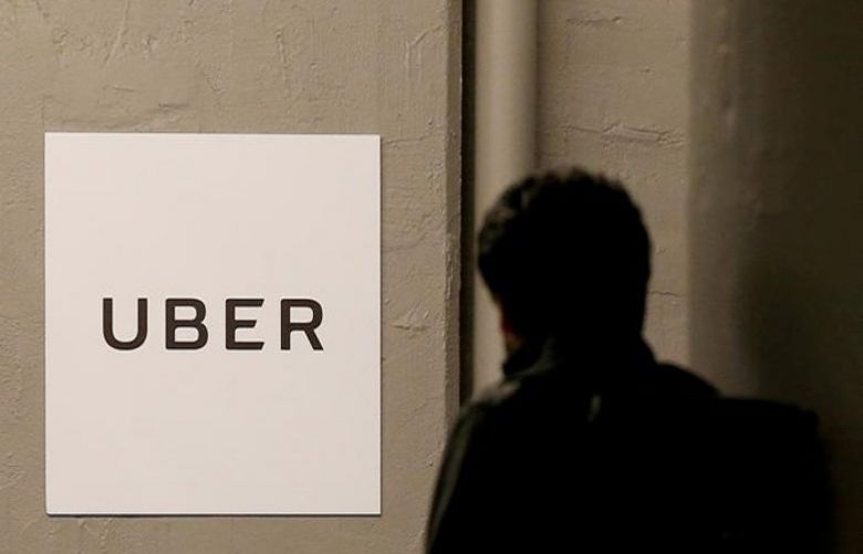 A man arrives at the Uber offices in Queens, New York, US on February 2, 2017.