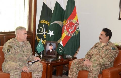 Commander Resolute Support Mission and United States Forces – Afghanistan called on COAS General Raheel Sharif at GHQ Rawalpindi