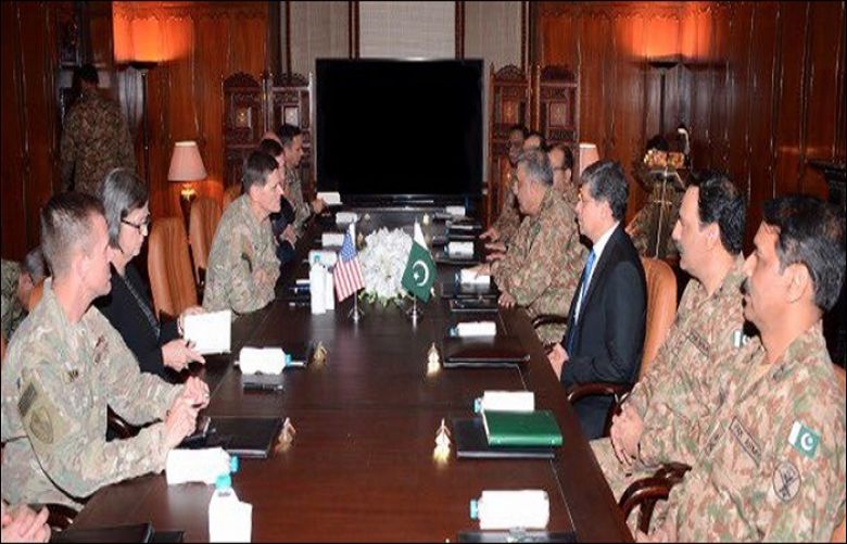 General Joseph l. Votel, Commander United States Central Command meets Chief of Army Staff General Qamar Javed Bajwa 