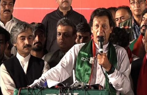 Imran khan addressing speech